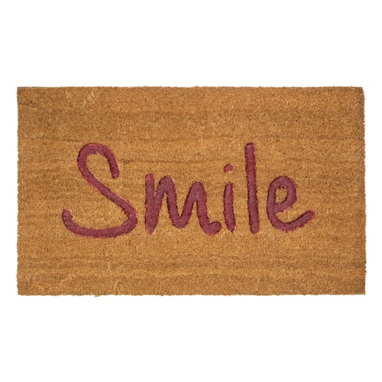 Natural Coir Smile Doormat